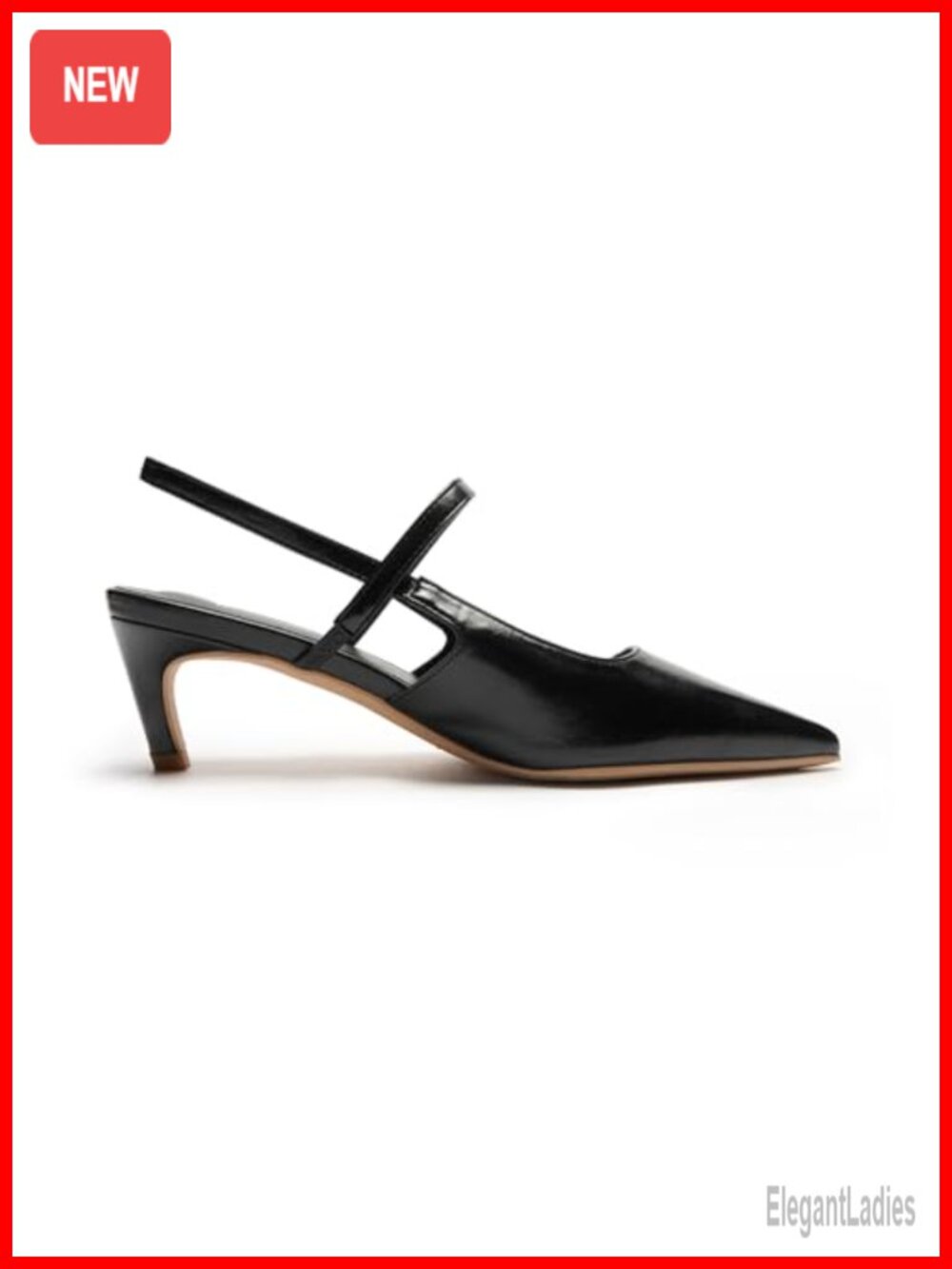 Kitten Heels Slingback Pointed Toe Low Heel Pumps